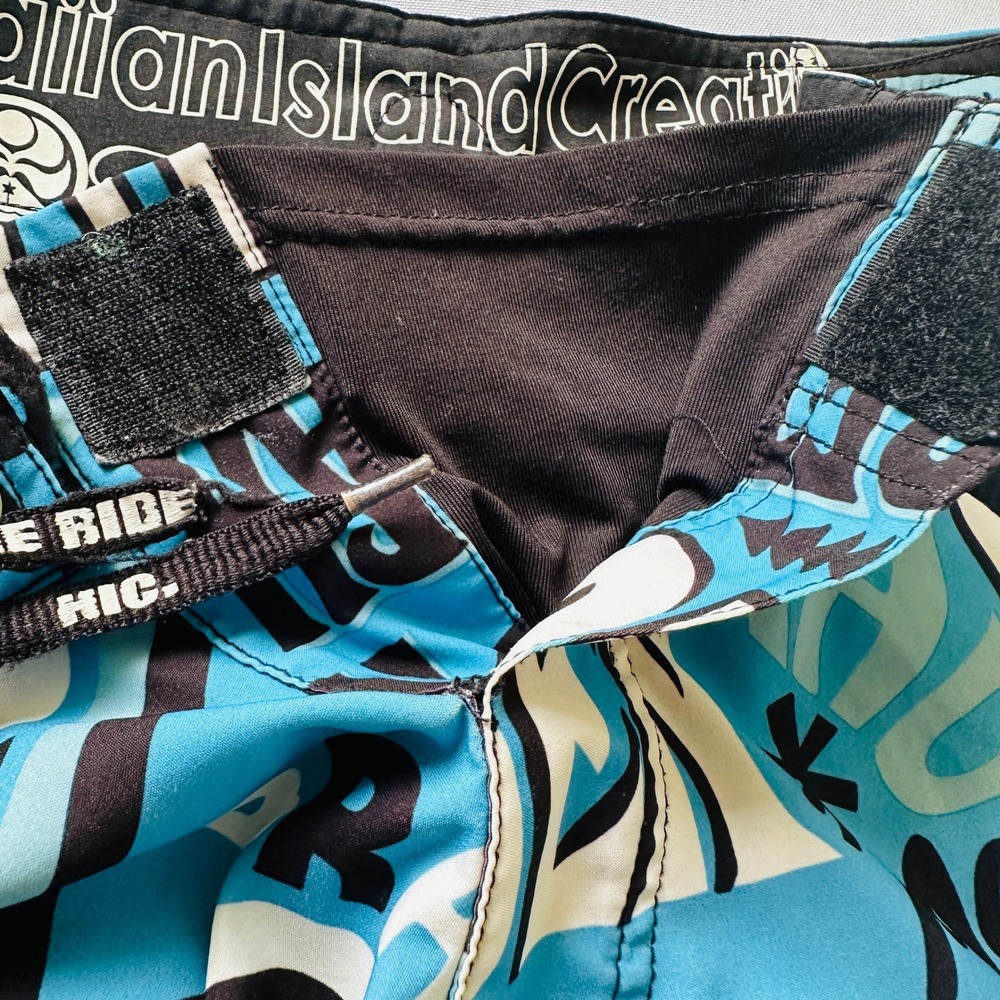 HIC Hawaiian Island Creations Mens Board Shorts 34‎ Howzit Surf Trunks Vacation - Picture 11 of 16